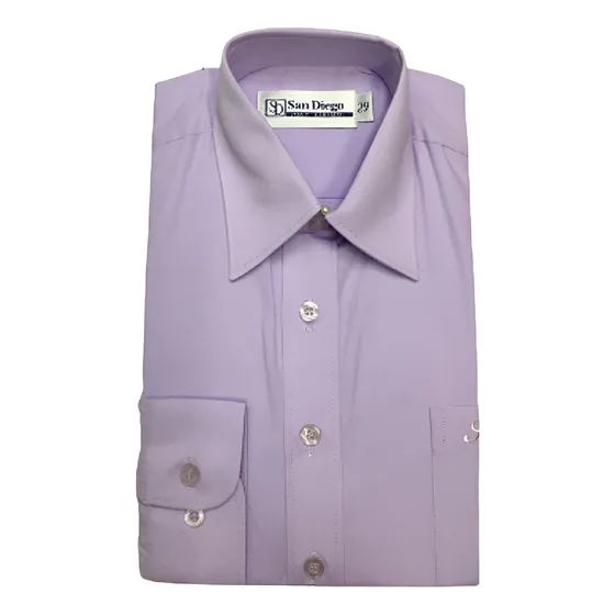 Camisa Niño Manga Larga Lisa Con Bolsillo