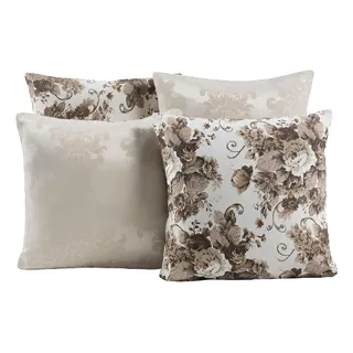 Kit Capas De Almofadas Em Tecido Jacquard Com 4 Peças Kit Capas De Almofadas Em Tecido Jacquard Com 4 Peças