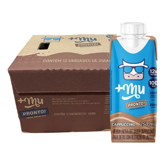 Bebida Proteica Pronta Sabor Cappuccino Pack Com 12 Unidades De 250ml +mu