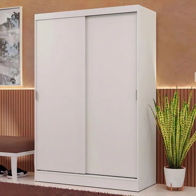 Ropero Max Madesa 2 Puertas Corredizas 2 Cajones - Blanco