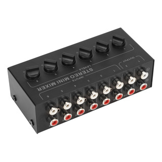 Mini Mezclador Estéreo De 6 Canales Con Control De Volumen I Mini Mezclador Estéreo De 6 Canales Con Control De Volumen I