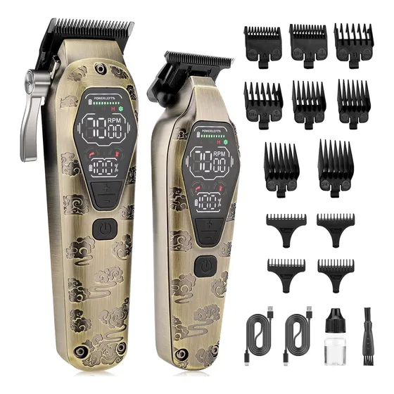 Máquina De Cortar Cabelo Profissional Qreeyx Para Homens: Co