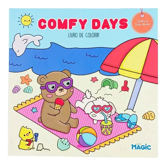 Livro de colorir Comfy days Magic Kids capa mole