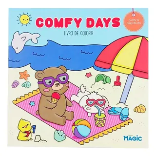 Livro De Colorir Comfy Days Magic Kids Capa Mole Livro De Colorir Comfy Days Magic Kids Capa Mole