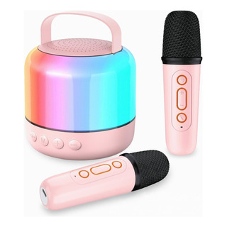 Altavoz Colorido Portátil Karaoke Bluetooth Con 2 Micrófonos Altavoz Colorido Portátil Karaoke Bluetooth Con 2 Micrófonos