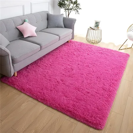 Tapete Para Quarto Felpudo 1,40x2,00 Sala Peludo Pelinho Die Cor Fúcsia Desenho Do Tecido Pelo Alto 2 M 1.4 M