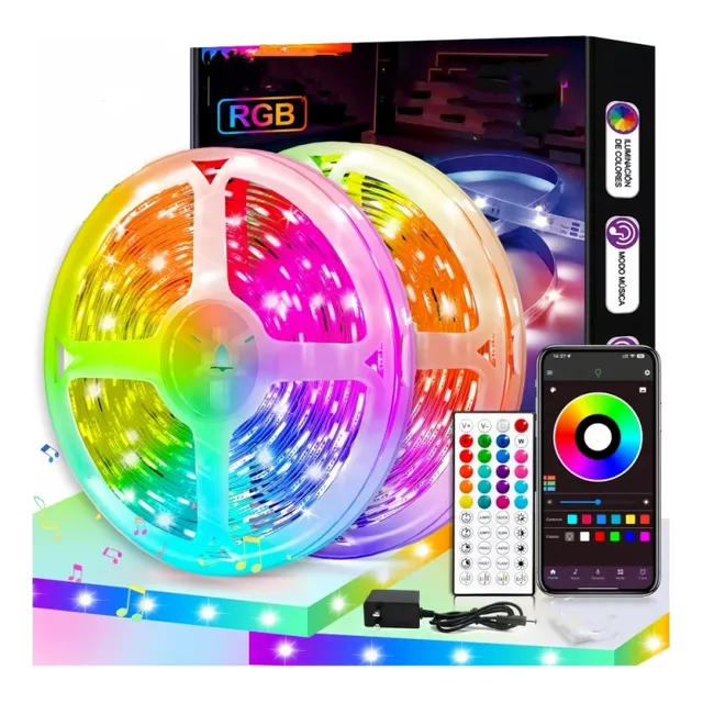 Led Lights Smart Strip 20m Aplicación Controlada