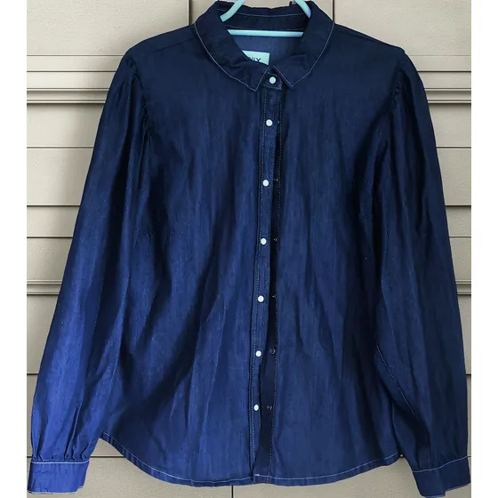Blusa Dama,jean,nueva,t.l. Moda Actual.única.
