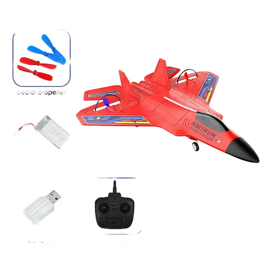 Avión A Radio Control Ligero Y Resistente Con Luces Juguete