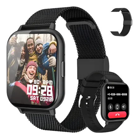 Relógio Smartwatch Prova D'água Ultra Mulher Preto Original Preto Preto Preto Preto