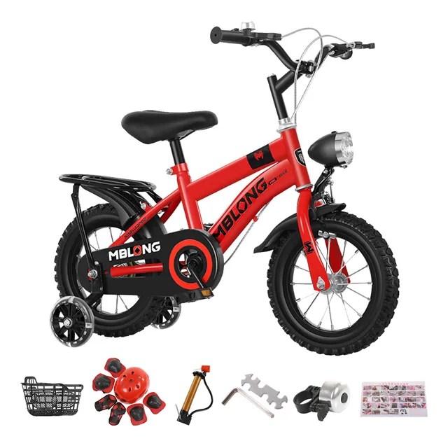 Bicicleta Infantil Para Niño Rodada 16 Con Ruedas Auxiliares Rojo 16 "