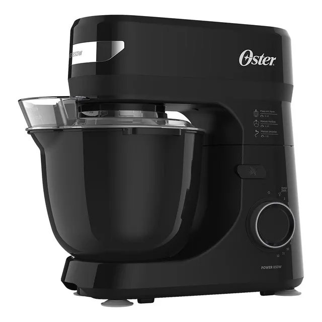 Batedeira Planetária E Bowl Preto 4l Oster 12 Velocidades 220V