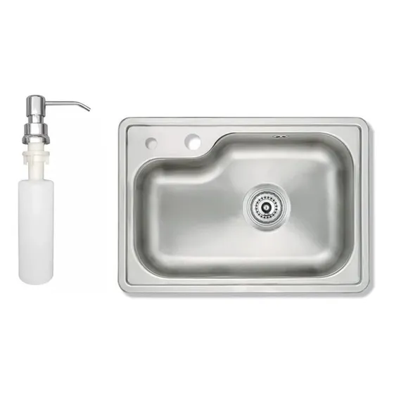 Bacha Cocina Mi Pileta 801-e Acero Mate Con Dosificador