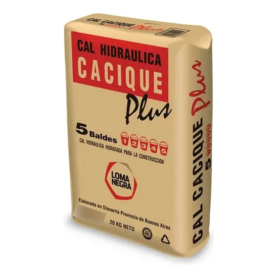 Cal Común Cacique Plus X 20kg 5 Baldes