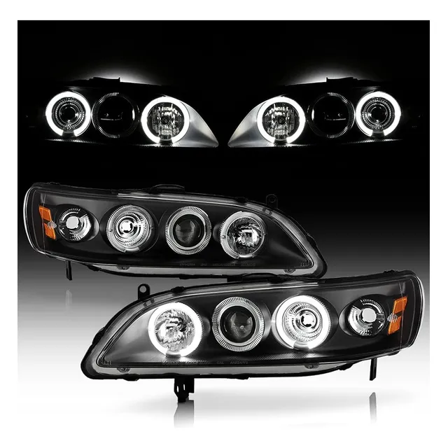 Faros Delanteros Honda Accord 98-02 Led Halo