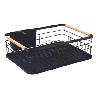 Escorredor De Loucas Metal Preto Viena 43x32x14cm (9002221)
