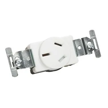 Toma Sencilla Genemax 3p 125v-250v 20a Blanco