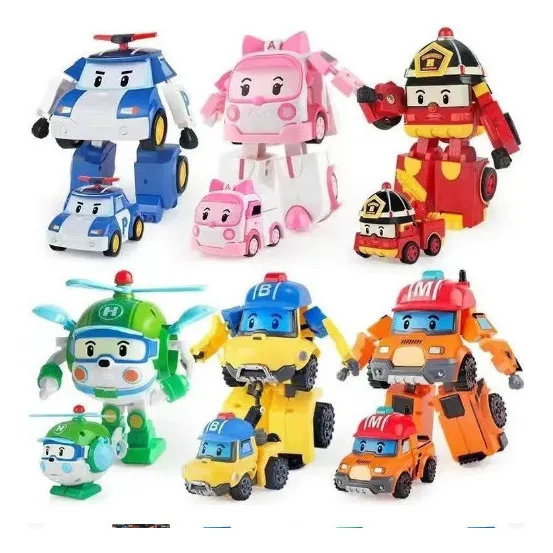 6 Em 1 Robocar Poli Transformation Robot Car Toys