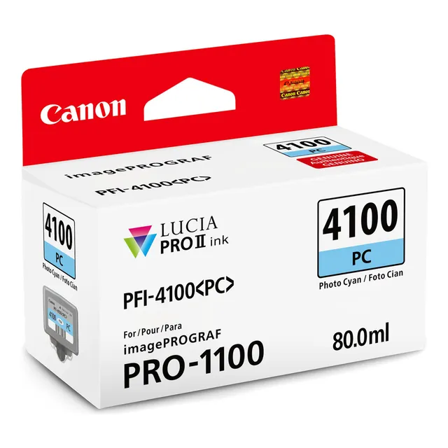 Cartucho De Tinta Canon Pfi-4100 Foto Cian 80ml