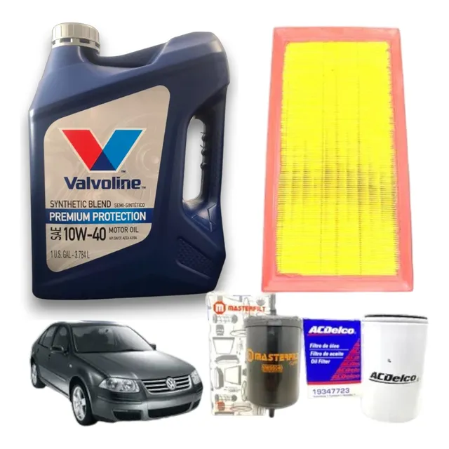 Kit Service 3 Filtros + Aceite 10w40 Vw Bora 1.8 Turbo 2.0