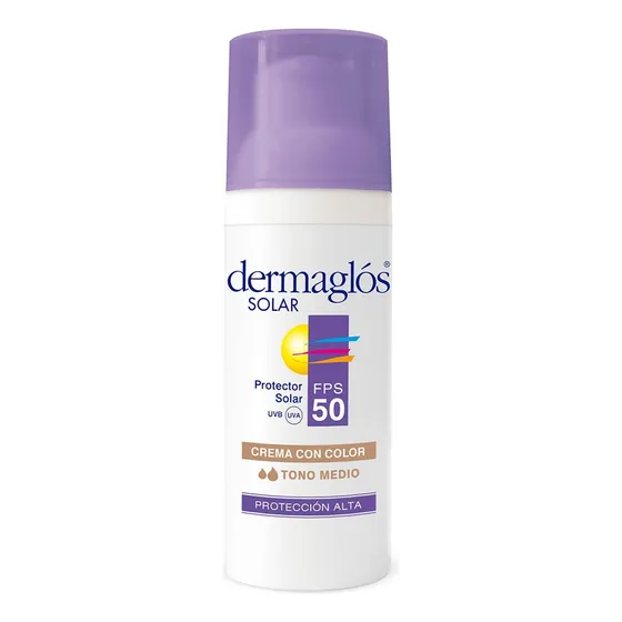 Dermaglos Protector Solar Fps 50 facial x50 gr (Tono Medio)