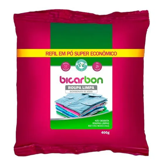 Bicarbonato Sódio Roupa Limpa Biodegradável Refil Bicarbon