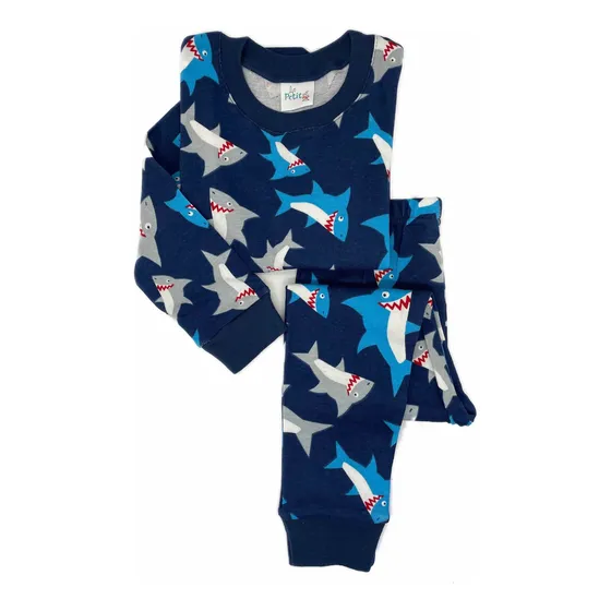 Pijama Largo Niños/as 100% Algodón Tiburones