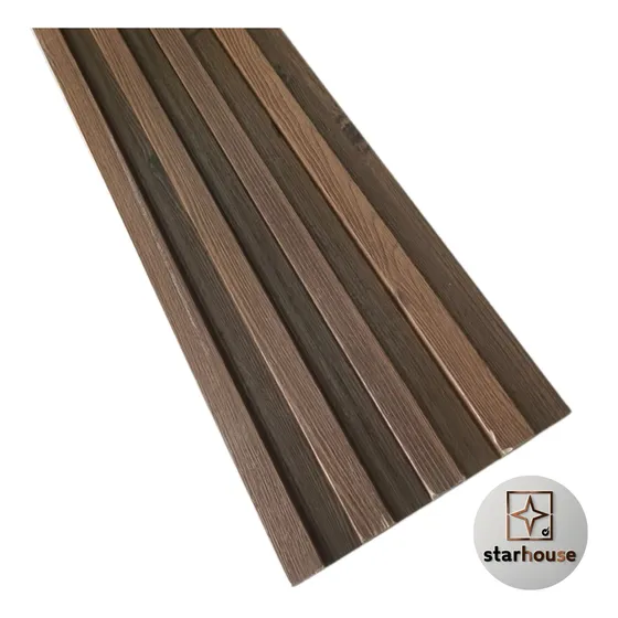 Panel Ripado Wpc Interior Madera Plástica Panel 3d Ranurado