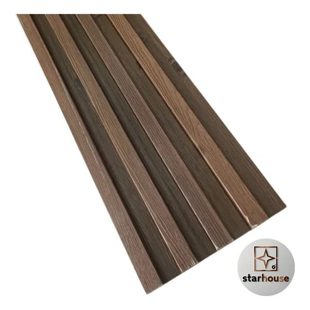 Panel Ripado Wpc Interior Madera Plástica Panel 3d Ranurado