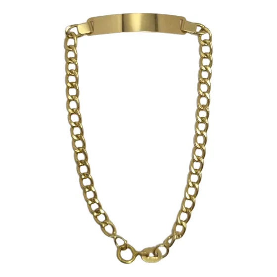 Pulseira Grumet Chapinha 15cm Ouro 18k 2.30 Gramas!