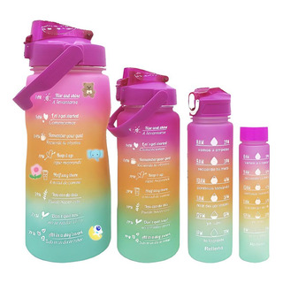 Botella Deportiva Para Agua 4 En 1 Con 4 Tamaño Distintos Botella Deportiva Para Agua 4 En 1 Con 4 Tamaño Distintos