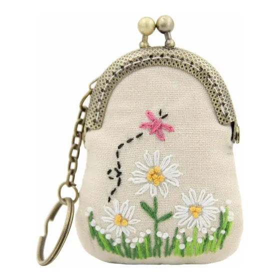 Kit Iniciacion Bordado Diy Monedero Para Adulto Niño Regalo