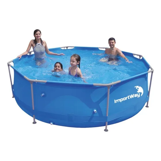 Piscina Estruturada Redonda 5200 Litros Azul 3m X 76cm