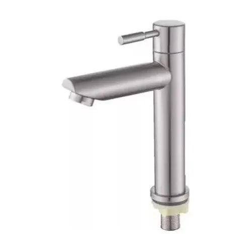 Llave Lavamanos Monomando Acero Inoxidable Solo Agua Fria