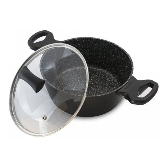 Cacerola Pedrini Maori Con Tapa 20 Cm M Color Negro