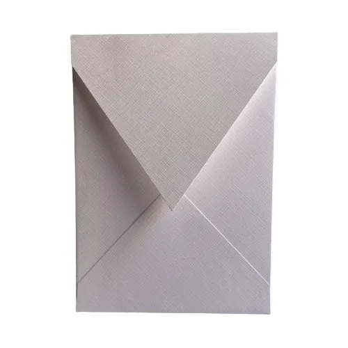 30 Envelopes Opalina Telado 240g 15x21 Bico Vertical Cor Branco Telado Linho Textura Linho