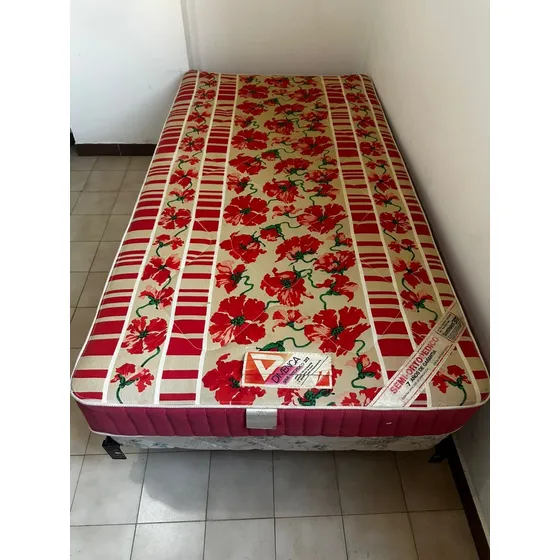 Cama Individual Box Spring Con Colchón