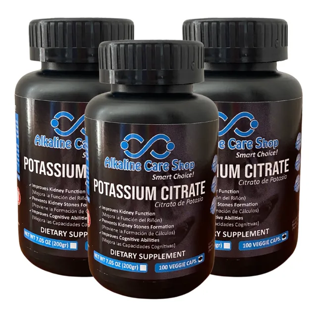 Citrato De Potasio 300 Cápsulas Alkaline Care Natural