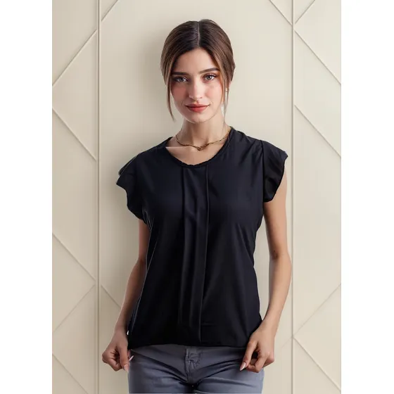 Blusa Eiry - Nébula - Negro