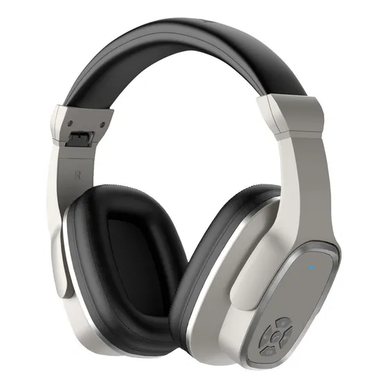 Fone De Ouvido Sem Fio Com Rádio Fm E Função Caixa De Som E Microfone Over-ear Fone Gamer Headset Bluetooth Cor Cinza Basike Ba-fon6667