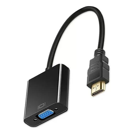 Conversor Adaptador De Vídeo Hdmi Macho Para Vga Femea