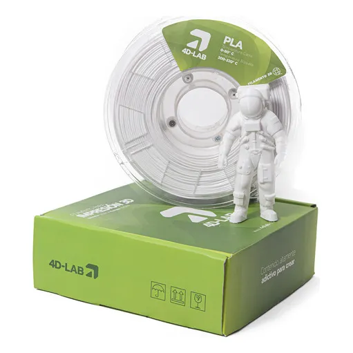 Filamento 3d 4dlab Pla Premium Blanco 1.75mm +/-0.03mm