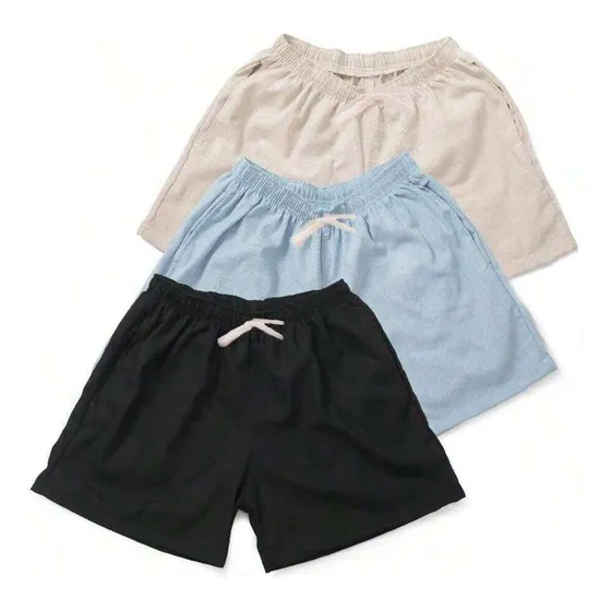 Kit 3 Short Linho Masculina Bermuda Casual Estilo Moda Praia