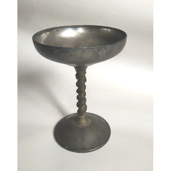 Copa Valero Silver Plated, Con Su Patina Sin Pulir 14,5x11cm
