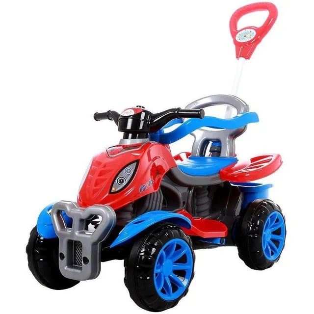 Carrinho De Passeio Infantil Empurrrador Pedal Colorido