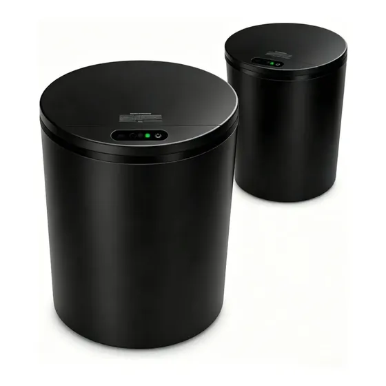 Lixeira Inteligente Automática 16L Preta com Sensor Infravermelho Tampa Anti-Odor USB