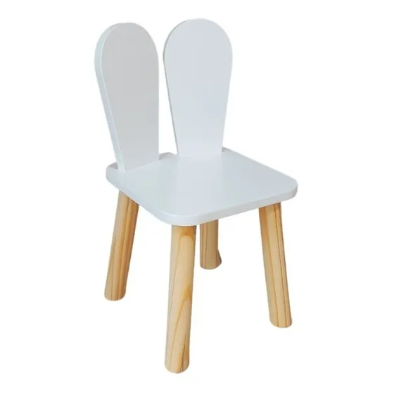 Cadeira Infantil Orelha Coelho Cor Branco