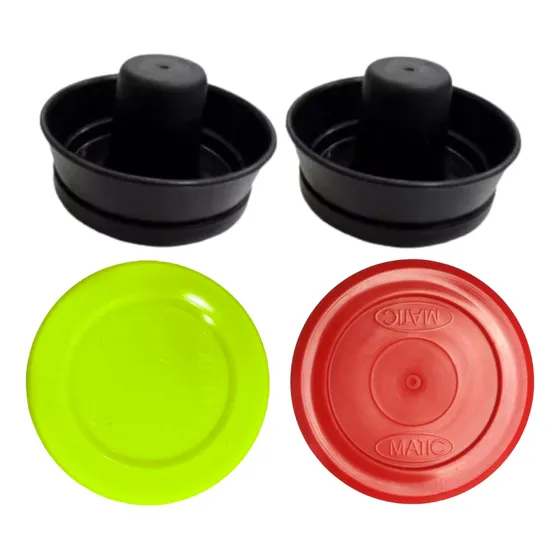2 Discos 2 Rebatedores Jogos Mesa Air Game Aero Hockey Matic