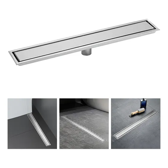 Desagüe Invisible De Acero Inoxidable 304 Para Baño 10x60cm