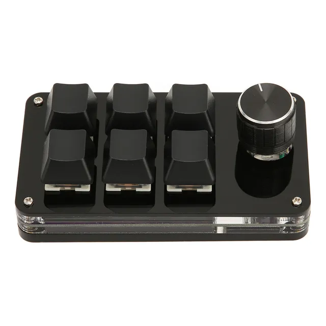 Mini Teclado De 6 Teclas Con Perilla, Teclado Programable Us